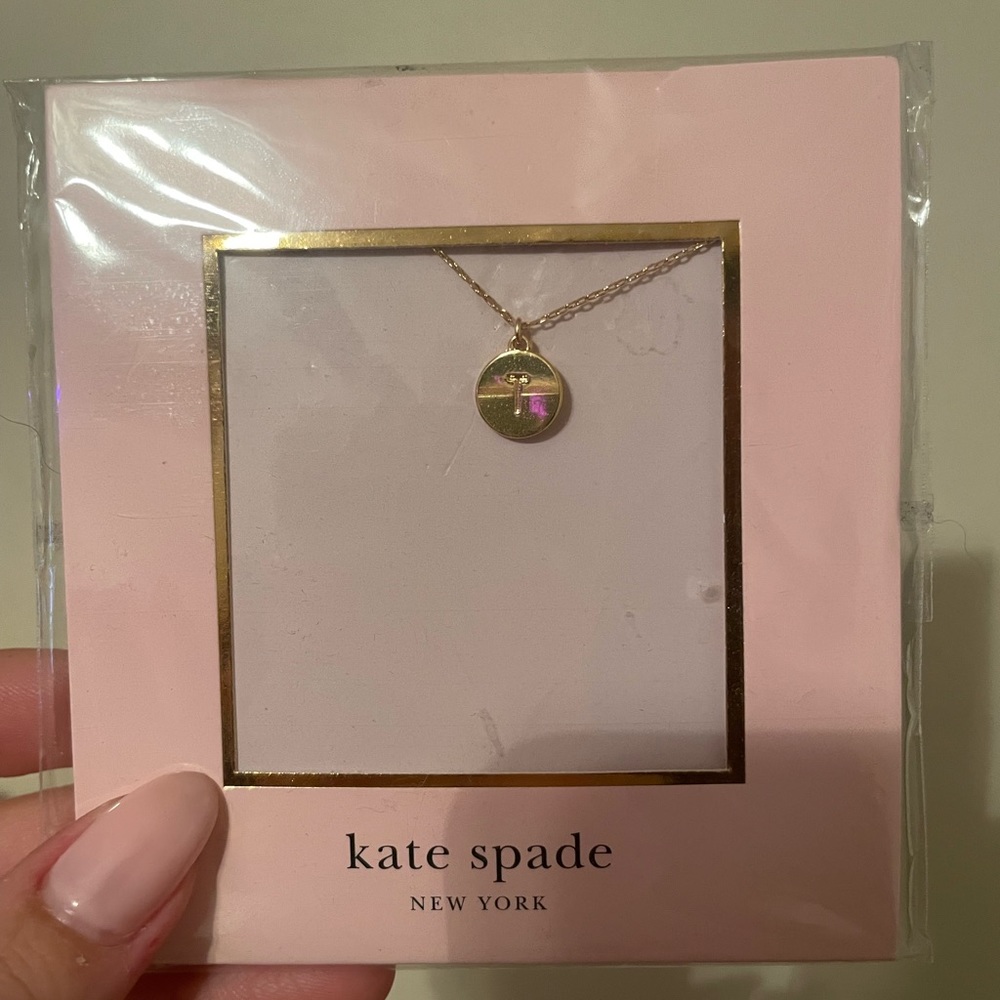 Kate Spade T gold necklace